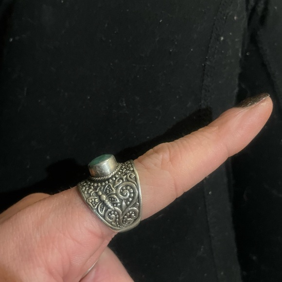 Sterling silver emerald rings - Picture 3 of 4